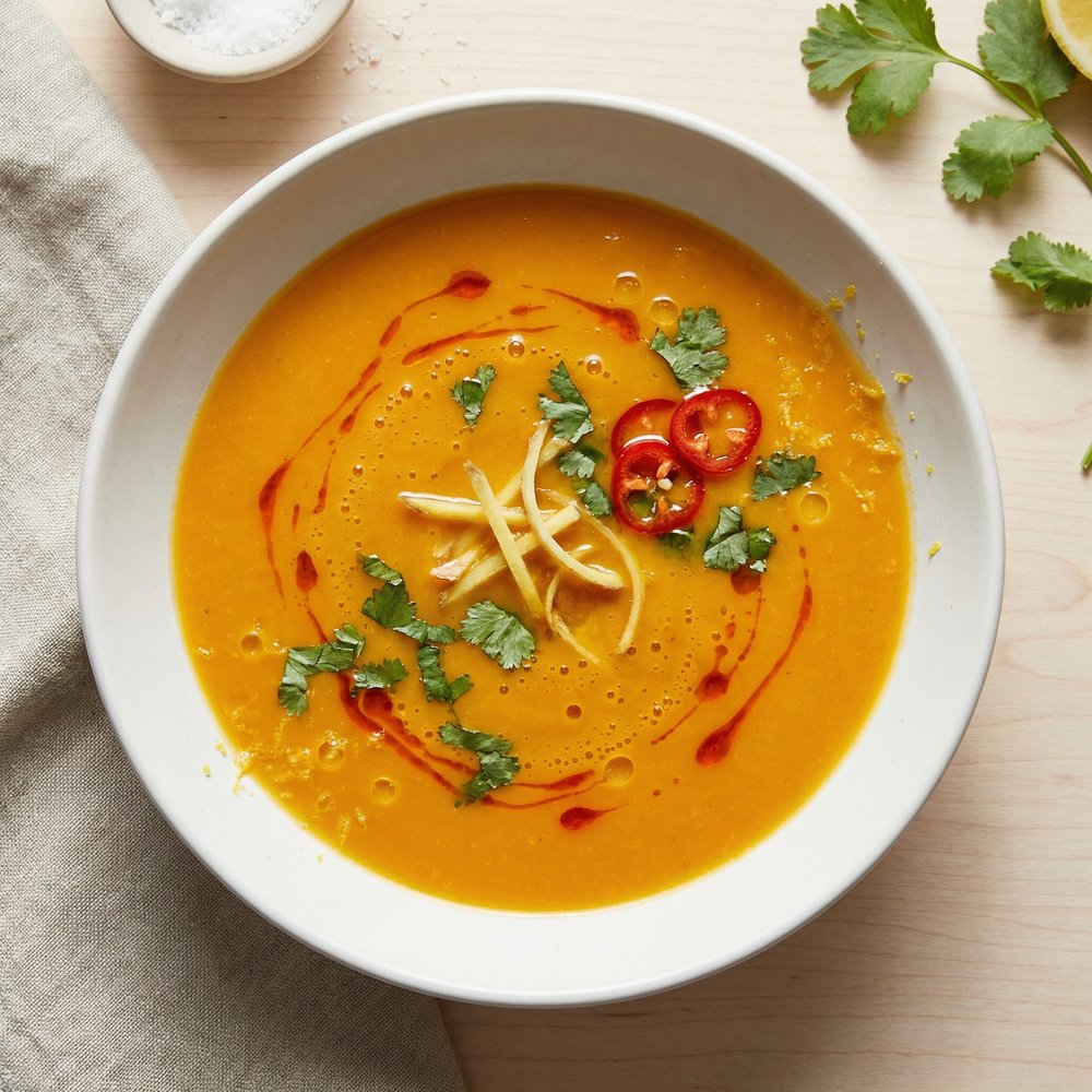 Spicy Sweet Potato and Coconut Soup