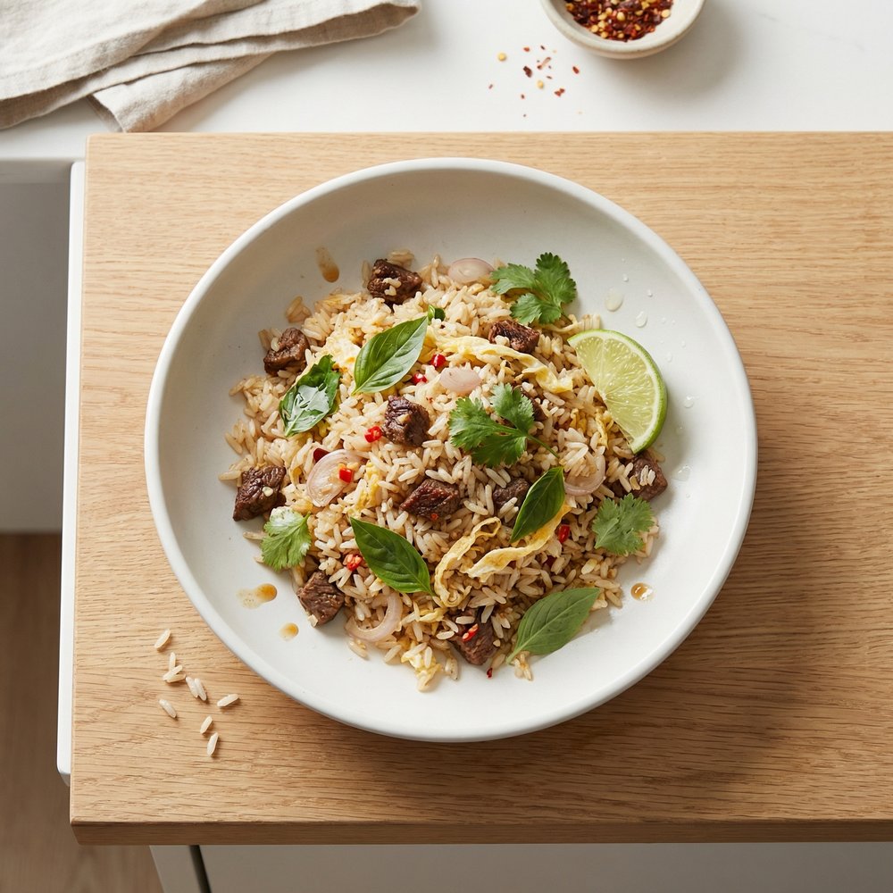 Beef Fried Rice with Thai Aromatics