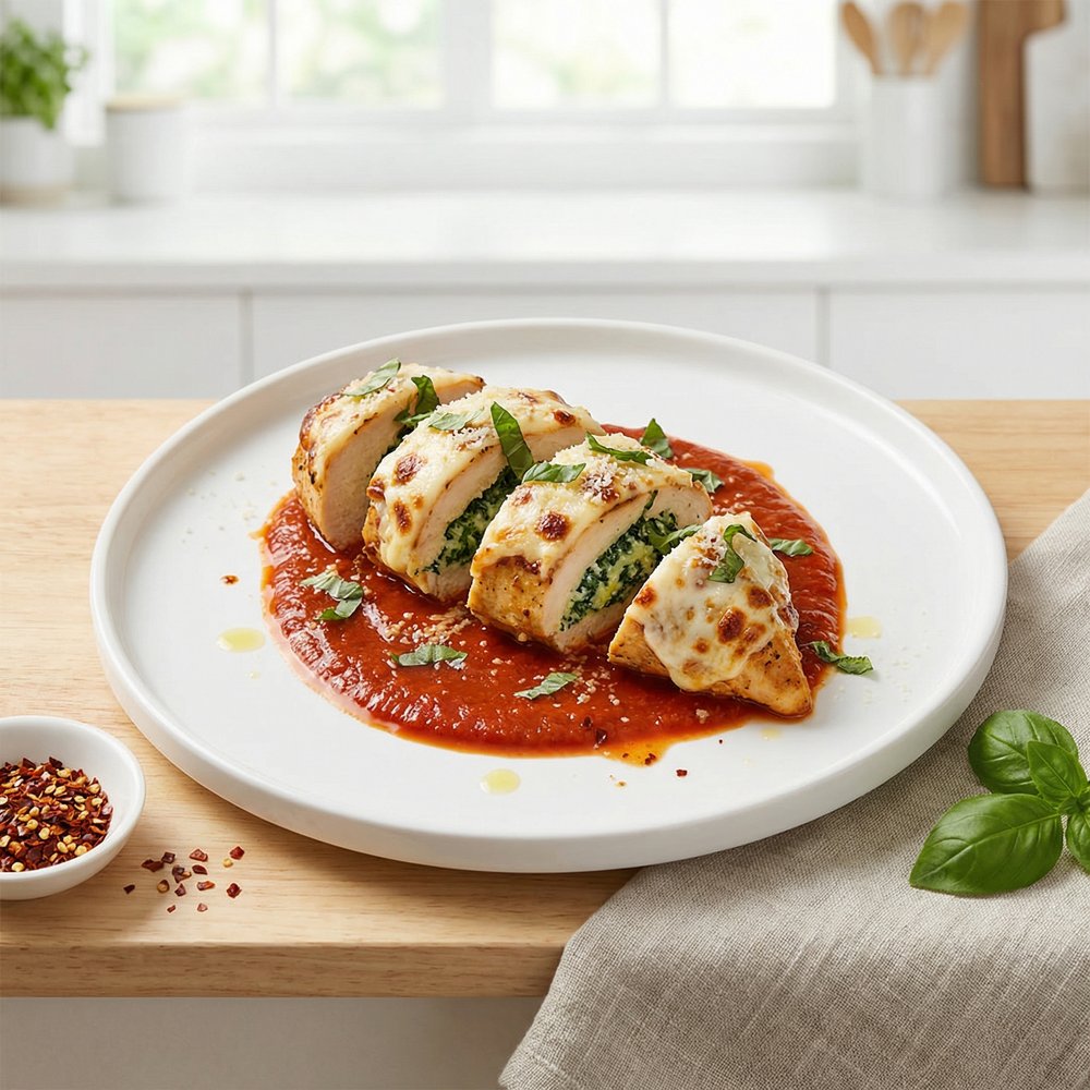 Spinach-Parmesan Stuffed Chicken Florentine