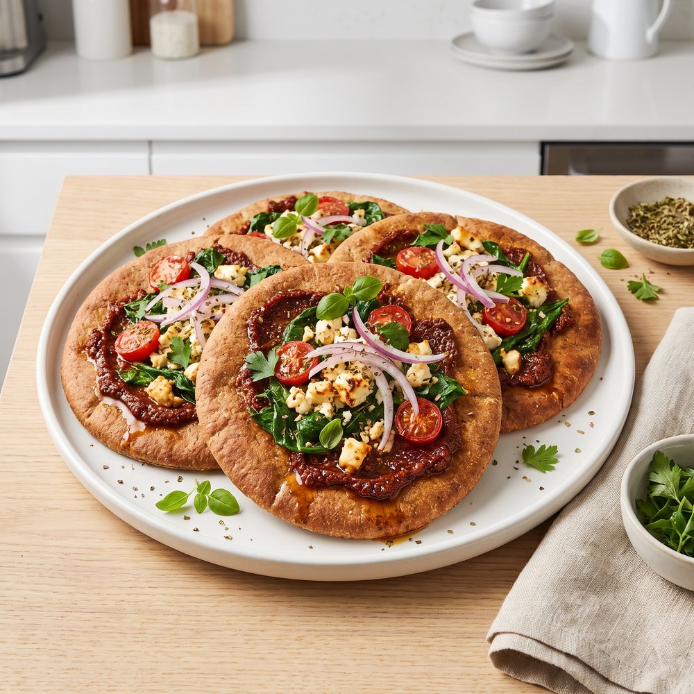 Spinach and Feta Pita Bake