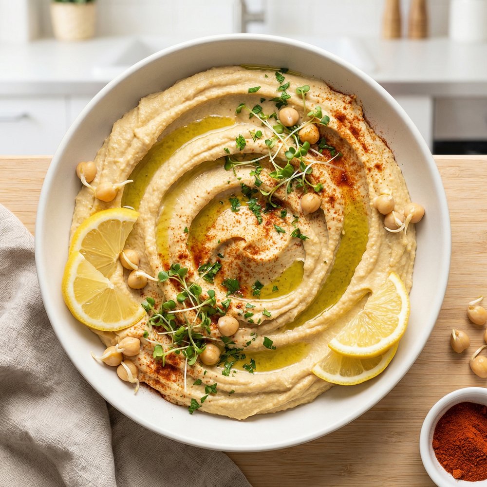 Sprouted Chickpea No-Cook Hummus