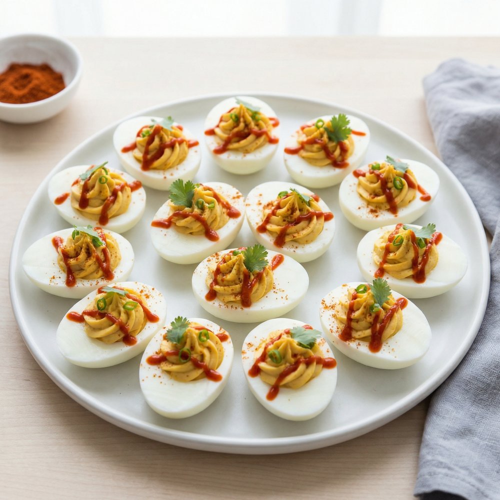 Sriracha Deviled Eggs