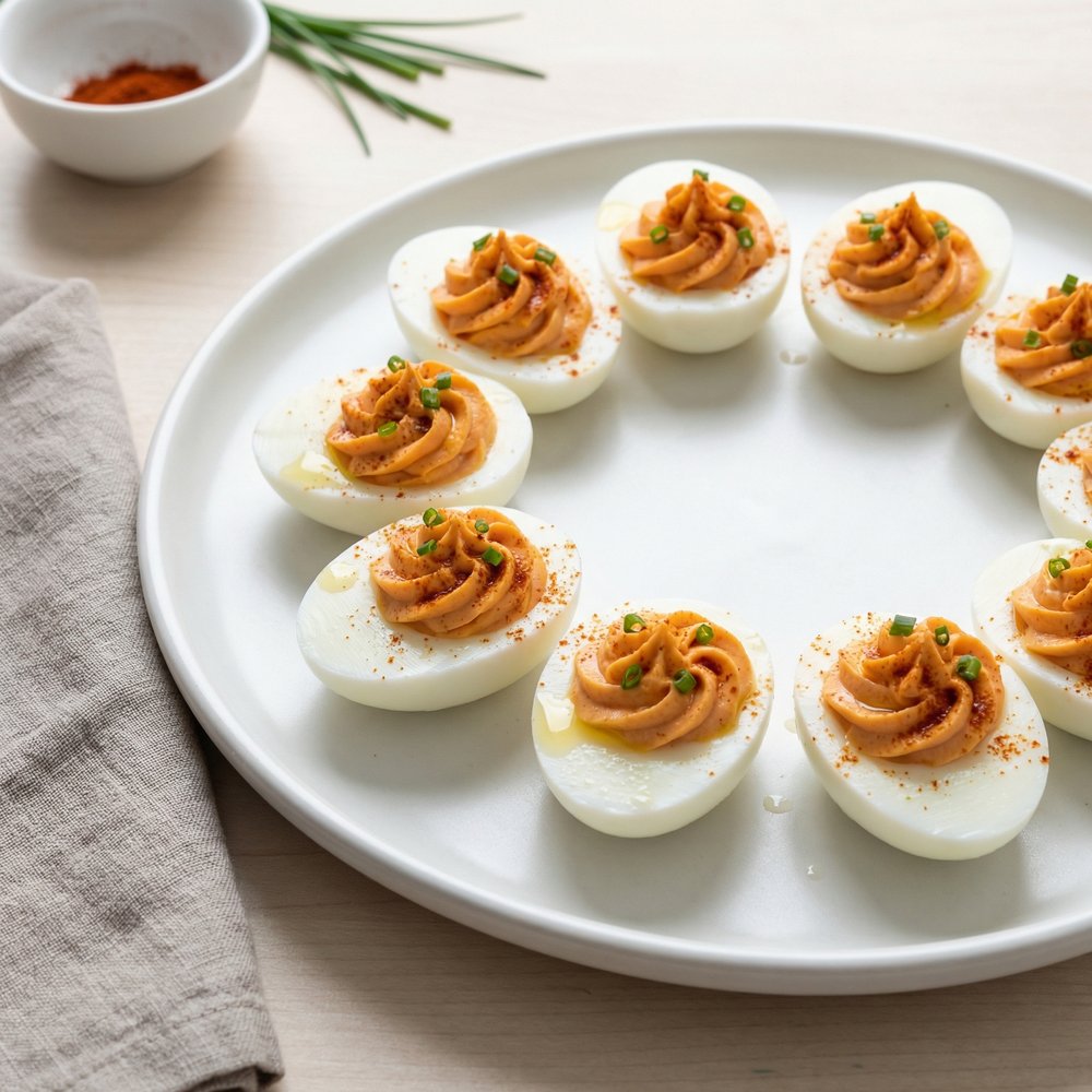 Sriracha Deviled Eggs