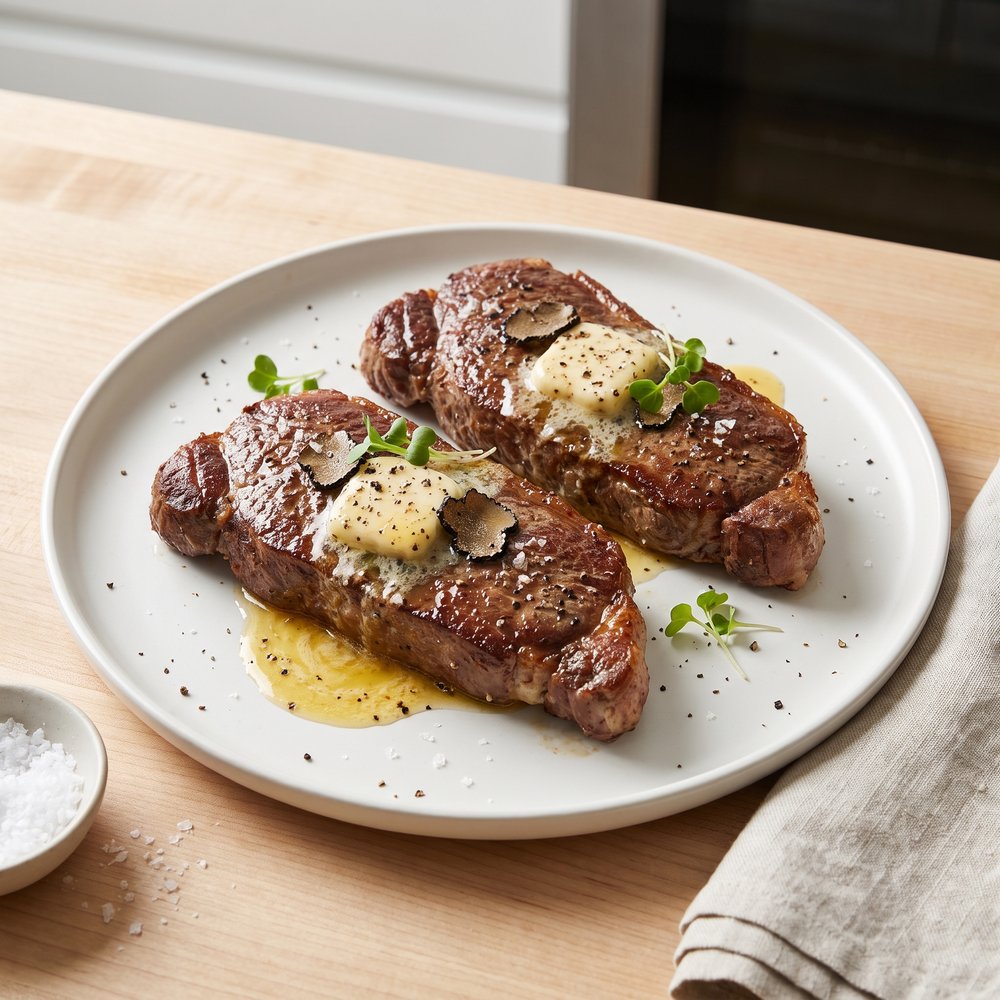 Steaks with Truffle Butter