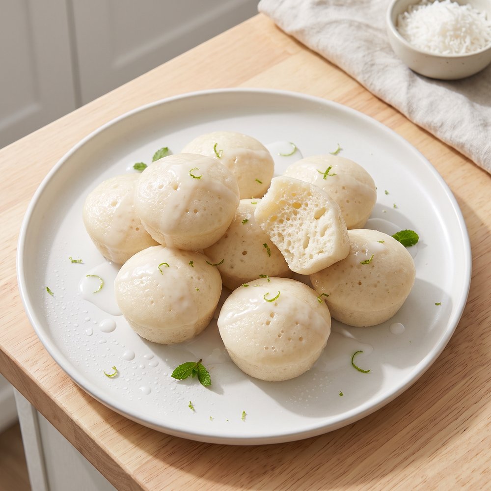 Steamed Vegan Rice Cakes (Banh Bo Hap)
