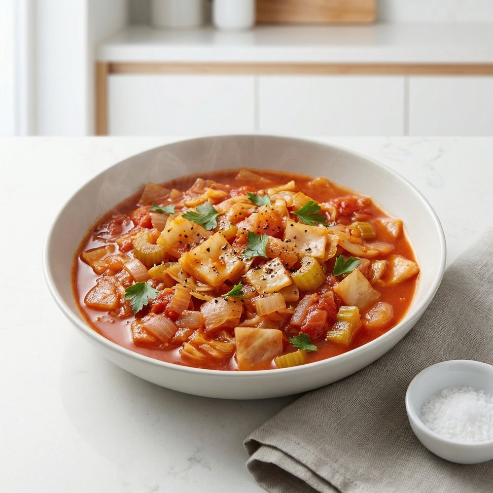 Tomato-Braised Cabbage