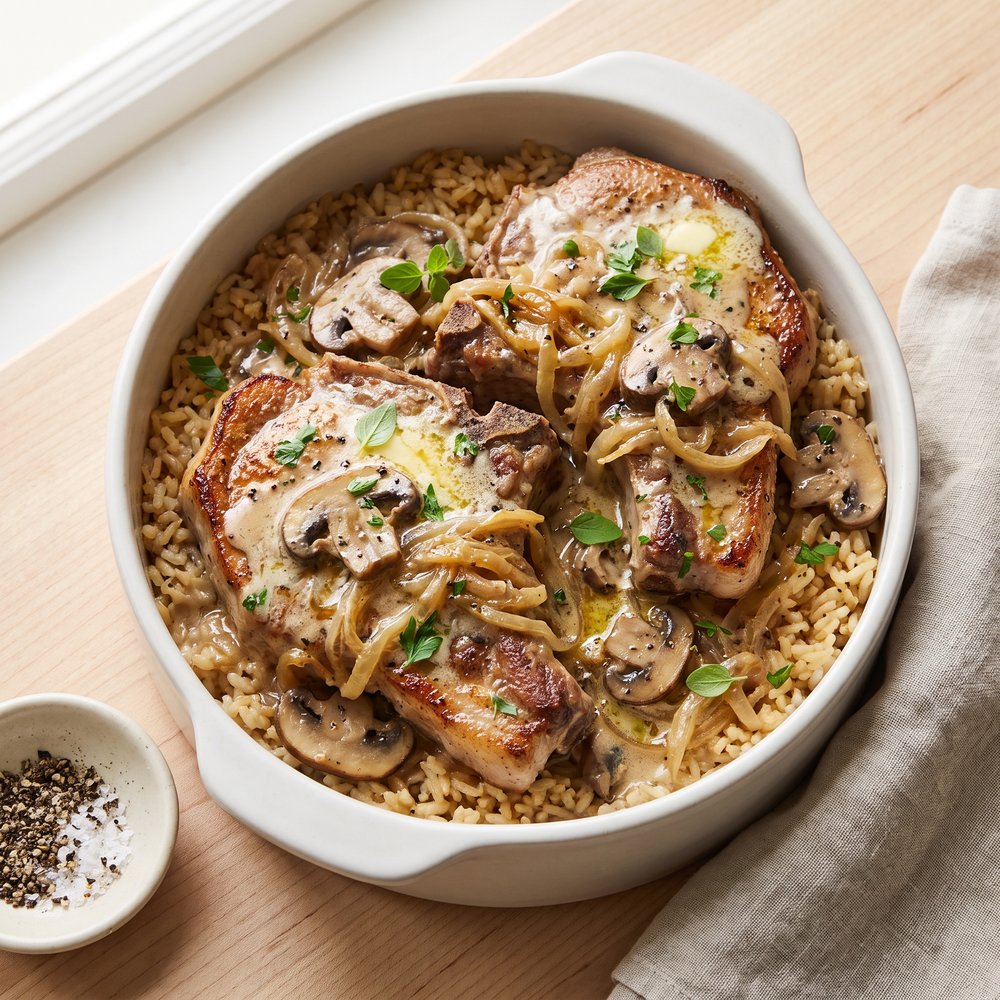 Stick of Butter Smothered Pork Chops