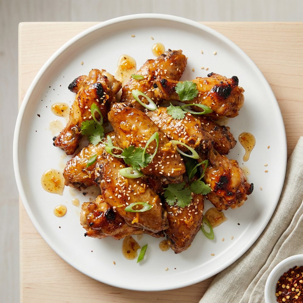Glazed Orange Marmalade Chicken Wings
