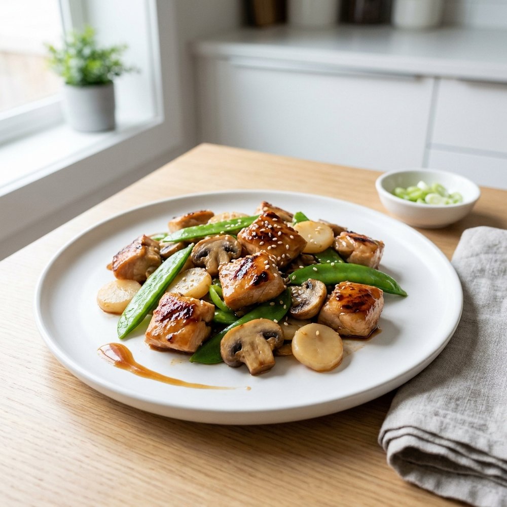 Stir-Fried Chicken with Snow Peas