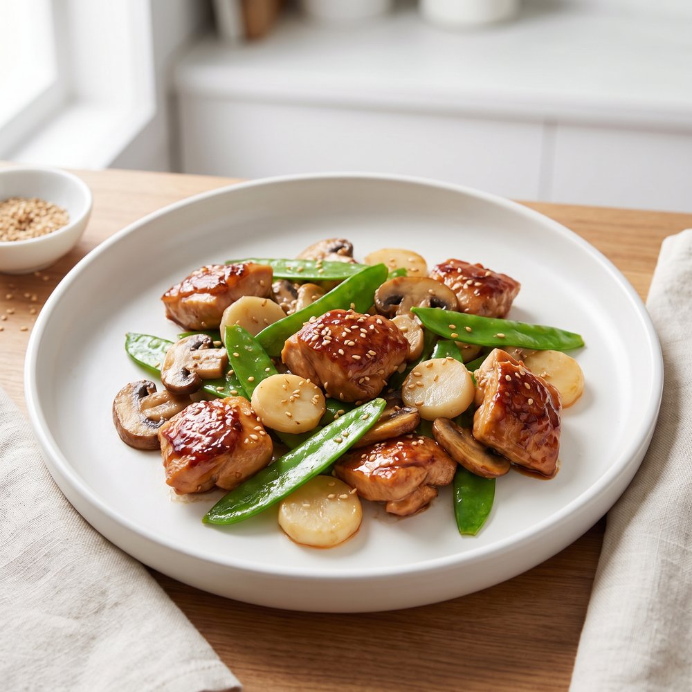 Stir-Fried Chicken with Snow Peas