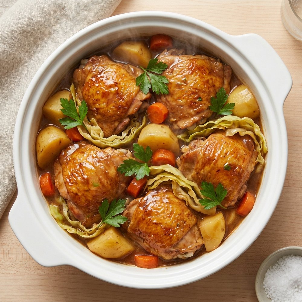 Stout-Braised Chicken Thighs