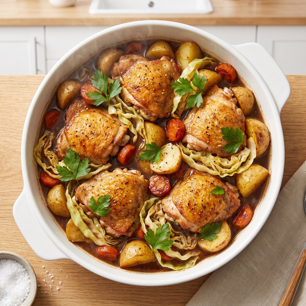 Stout-Braised Chicken Thighs