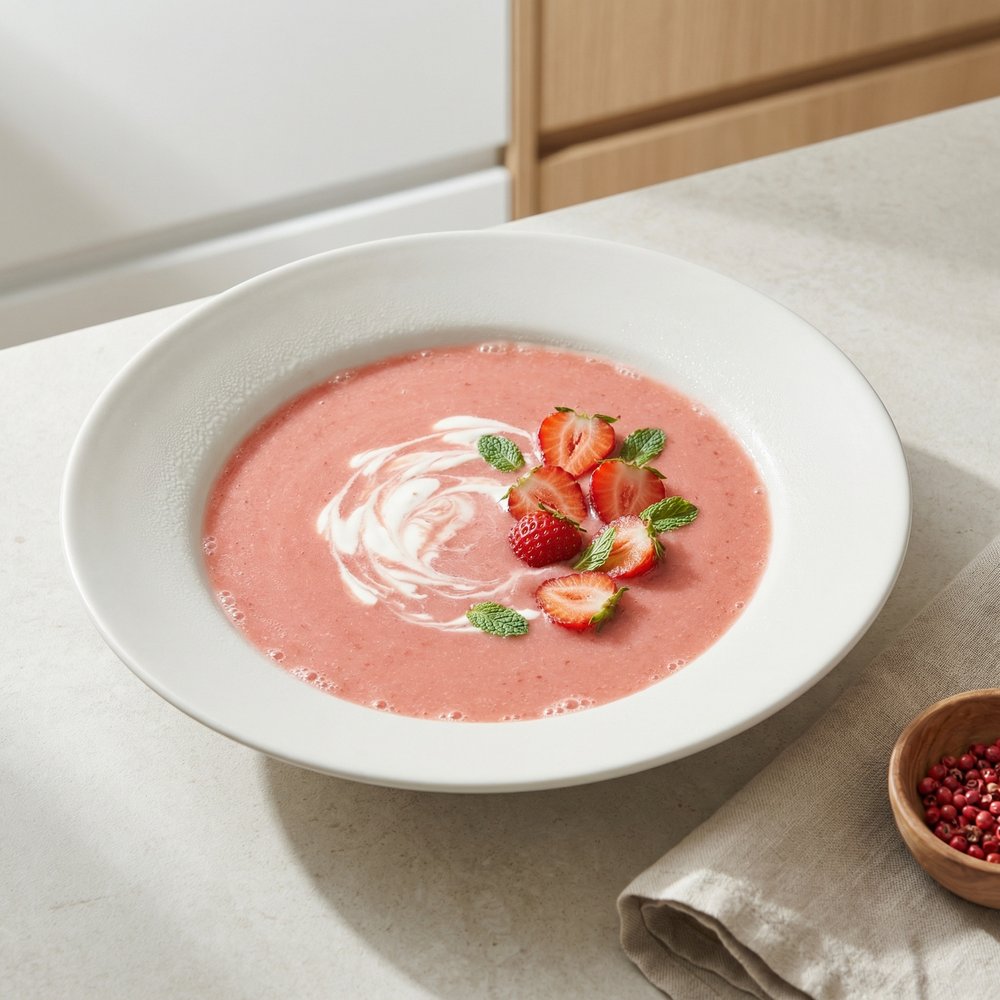 Kiev-Style Chilled Strawberry Soup
