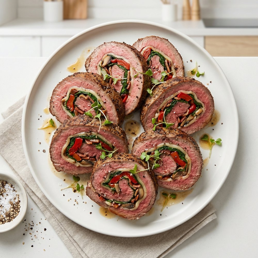 Stuffed Pinwheel Flank Steak