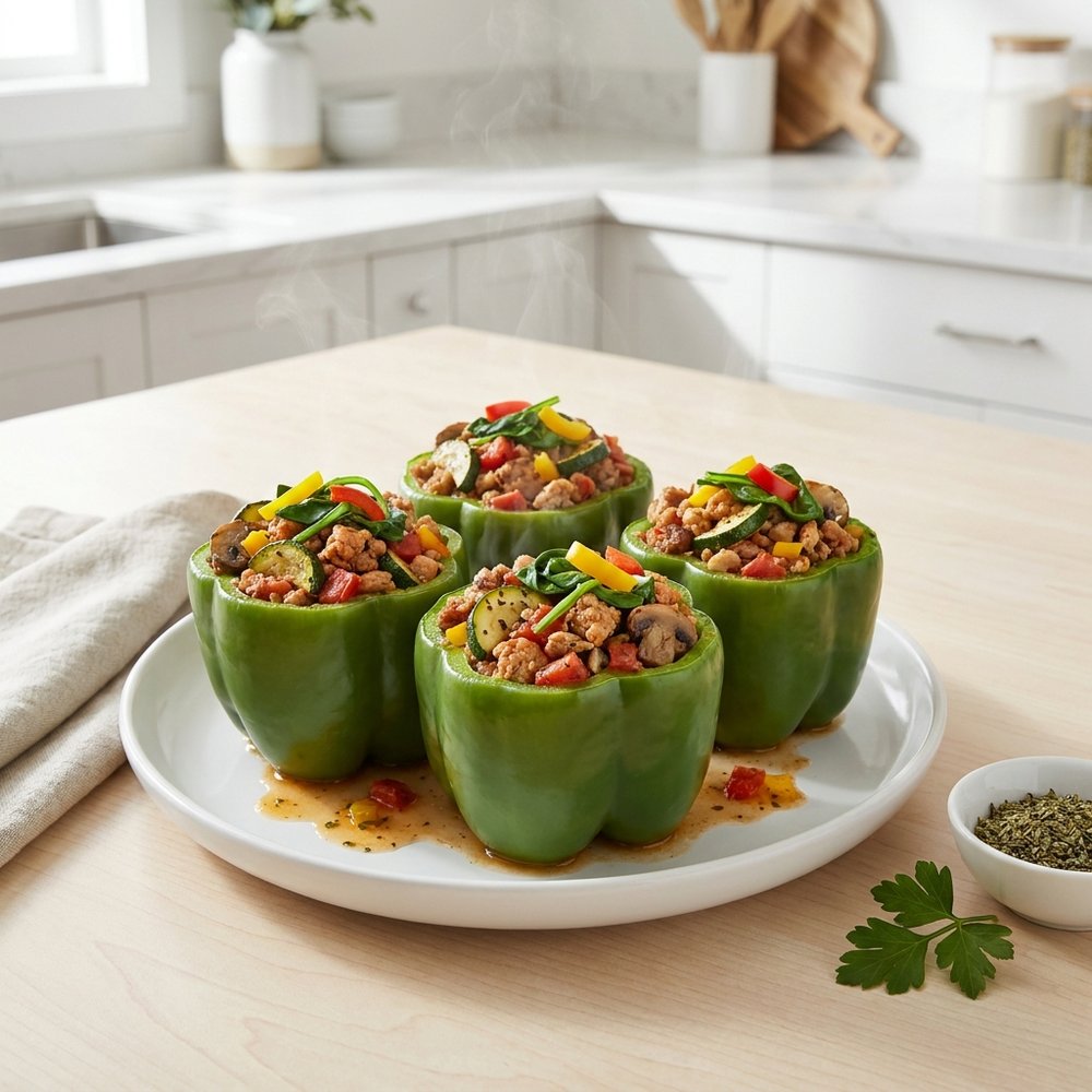 Stuffed Peppers with Turkey and Vegetables