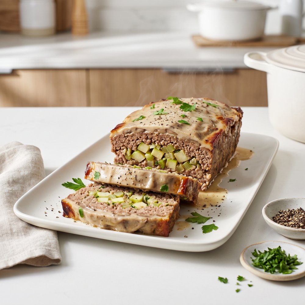 Stuffing-Style Meatloaf Bake