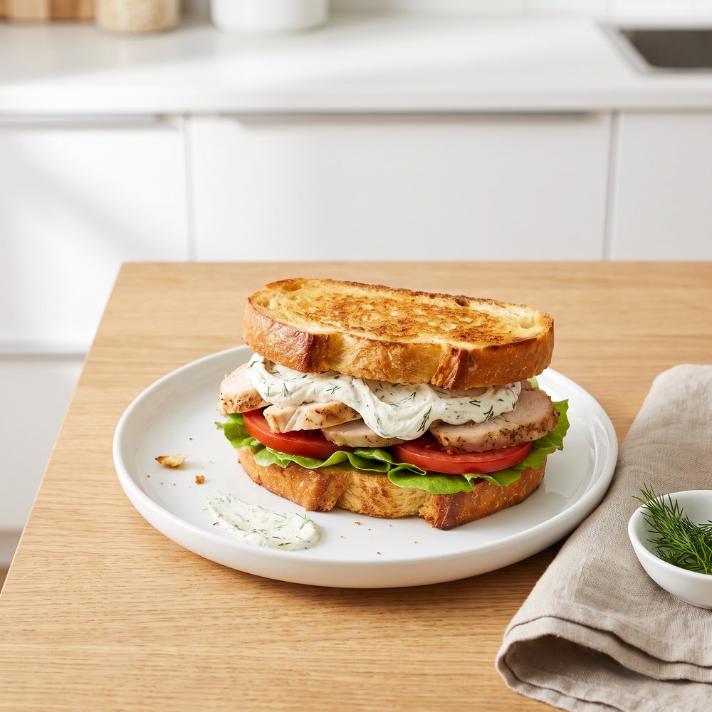 Summertime Chicken Sandwich on French Bread