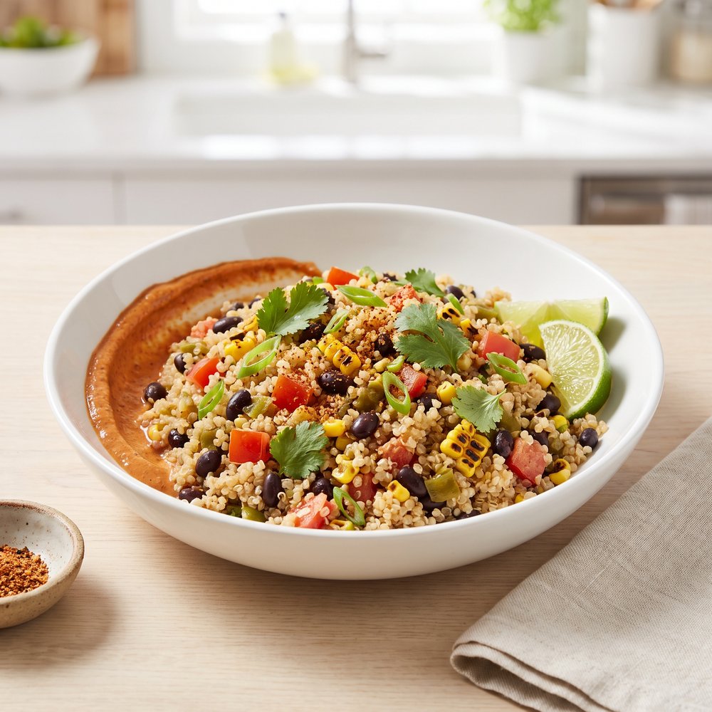 Super Easy Southwest-Style Quinoa (Cooked in Rice Cooker)