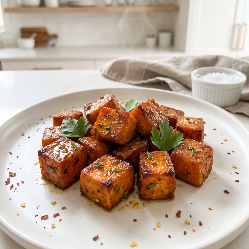 Sweet-Heat Roasted Sweet Potato Bites