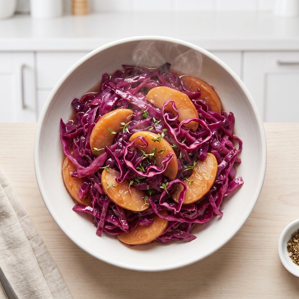 Sweet-and-Sour Red Cabbage with Apples