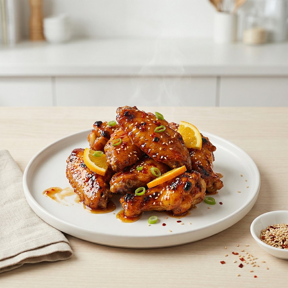 Orange Marmalade Sweet Chili Glazed Wings