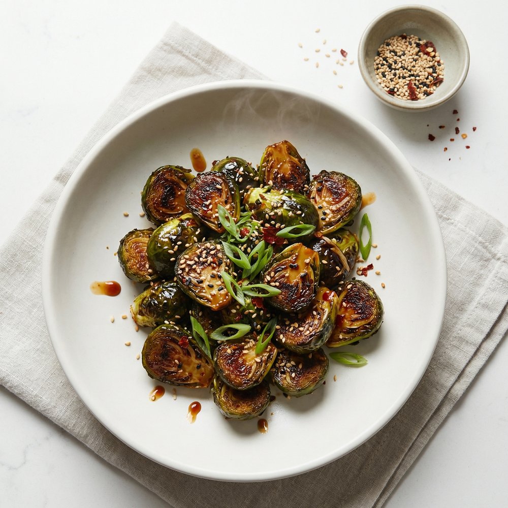 Sweet Chili Roasted Brussels Sprouts