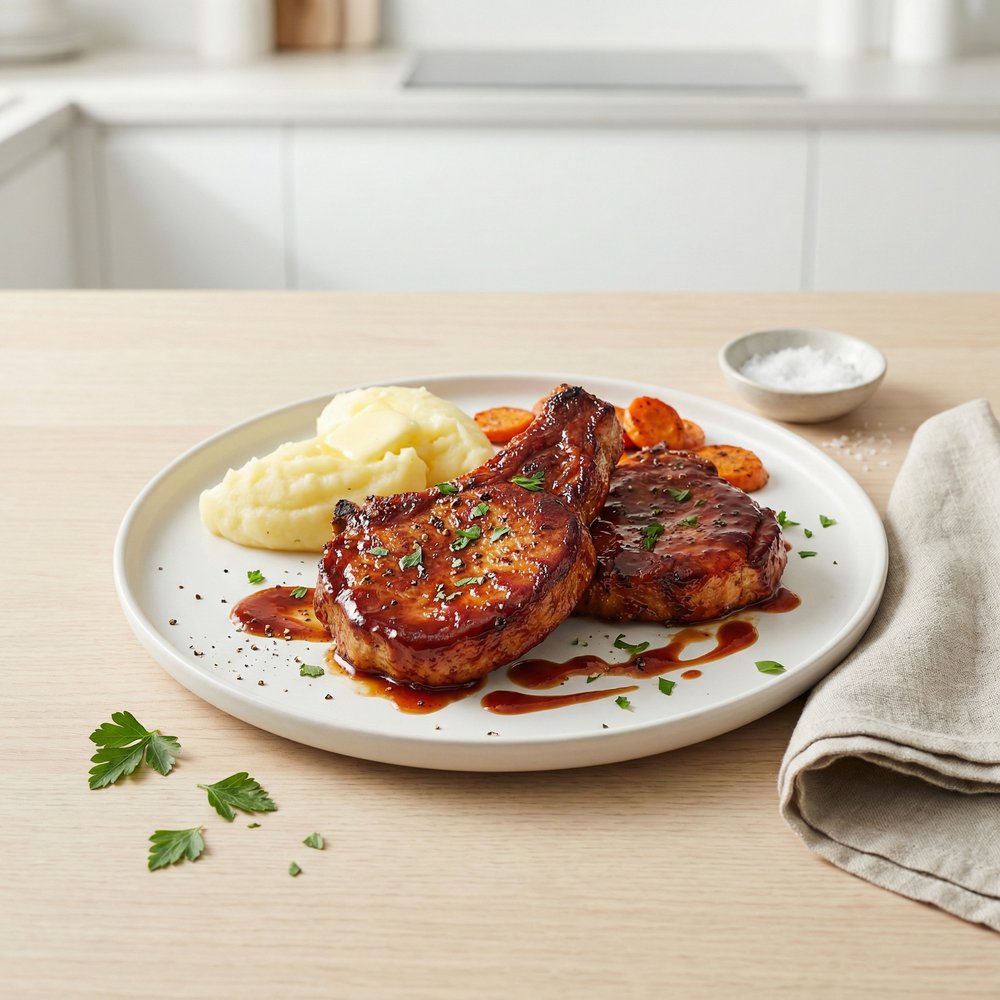 Glazed Cola Pork Chops