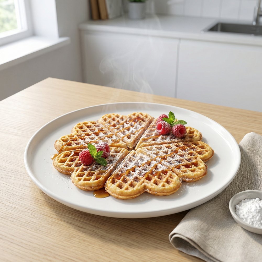 Classic Norwegian Heart Waffles