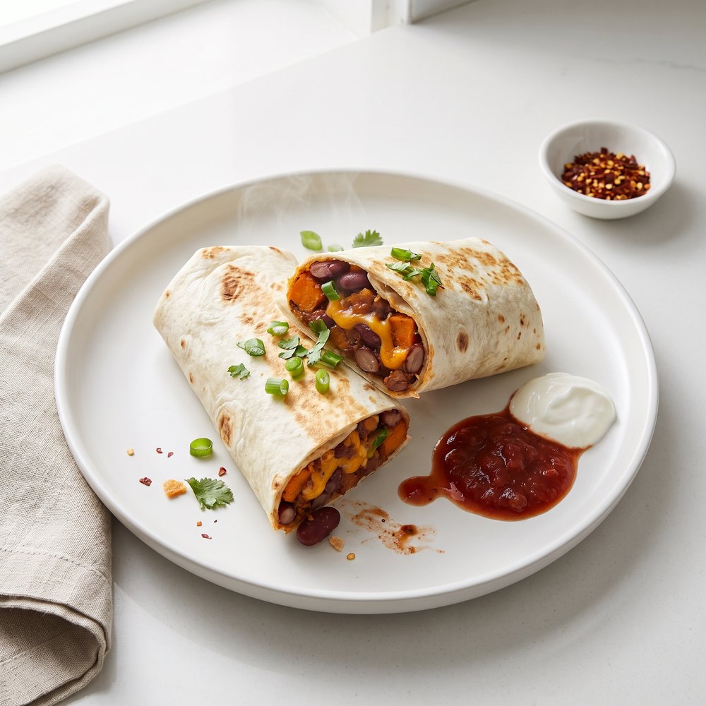Sweet Potato and Bean Burritos