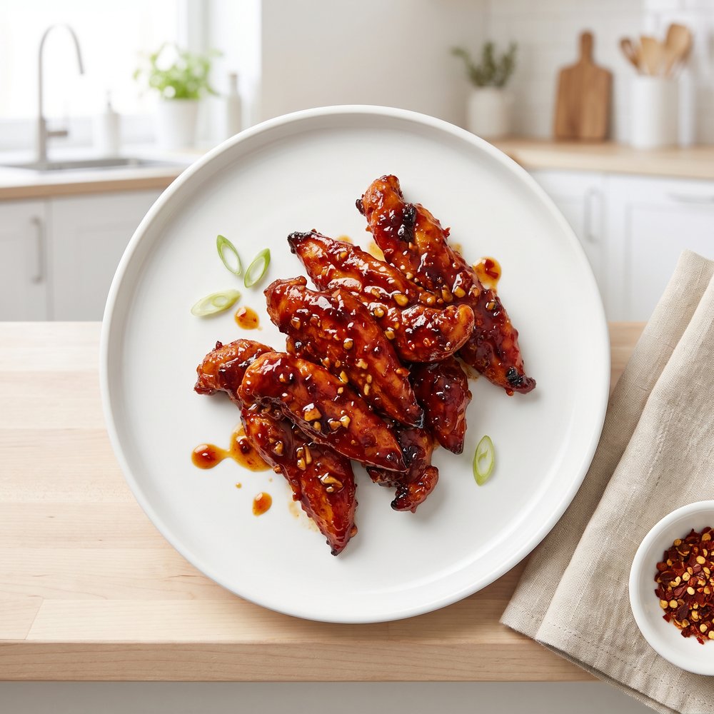 Sweet, Sticky & Spicy Chicken Strips