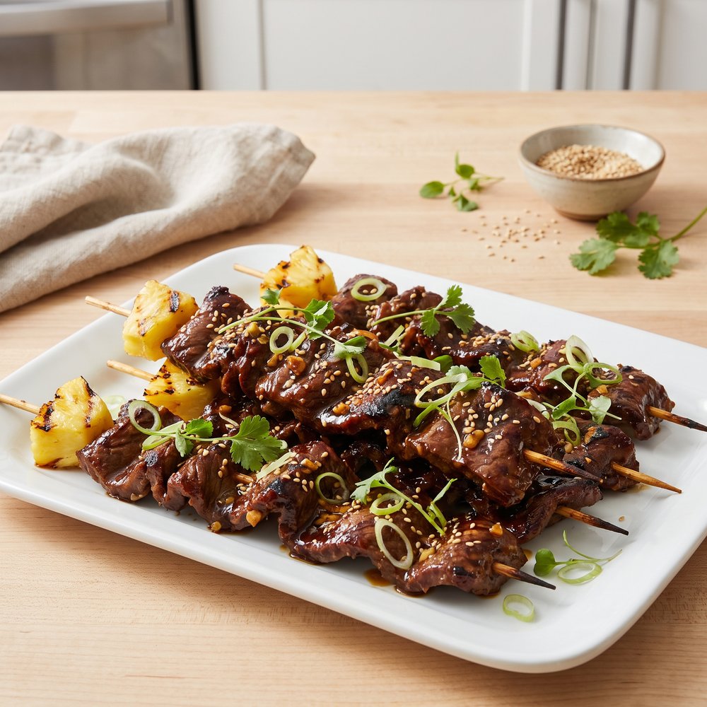 Sweet Teriyaki Beef Skewers