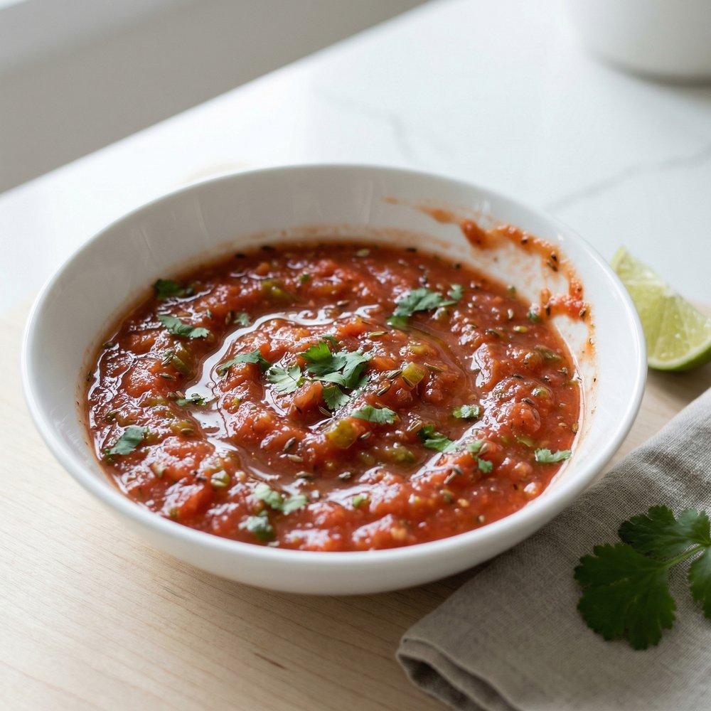 Sweet and Mild Cooked Tomato Salsa