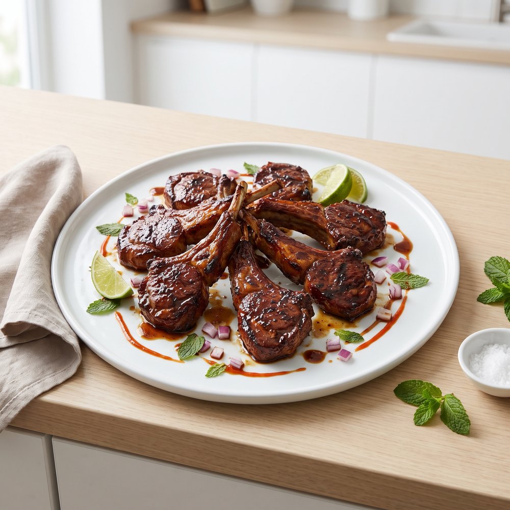 Sweet and Sour Tamarind-Glazed Lamb Chops