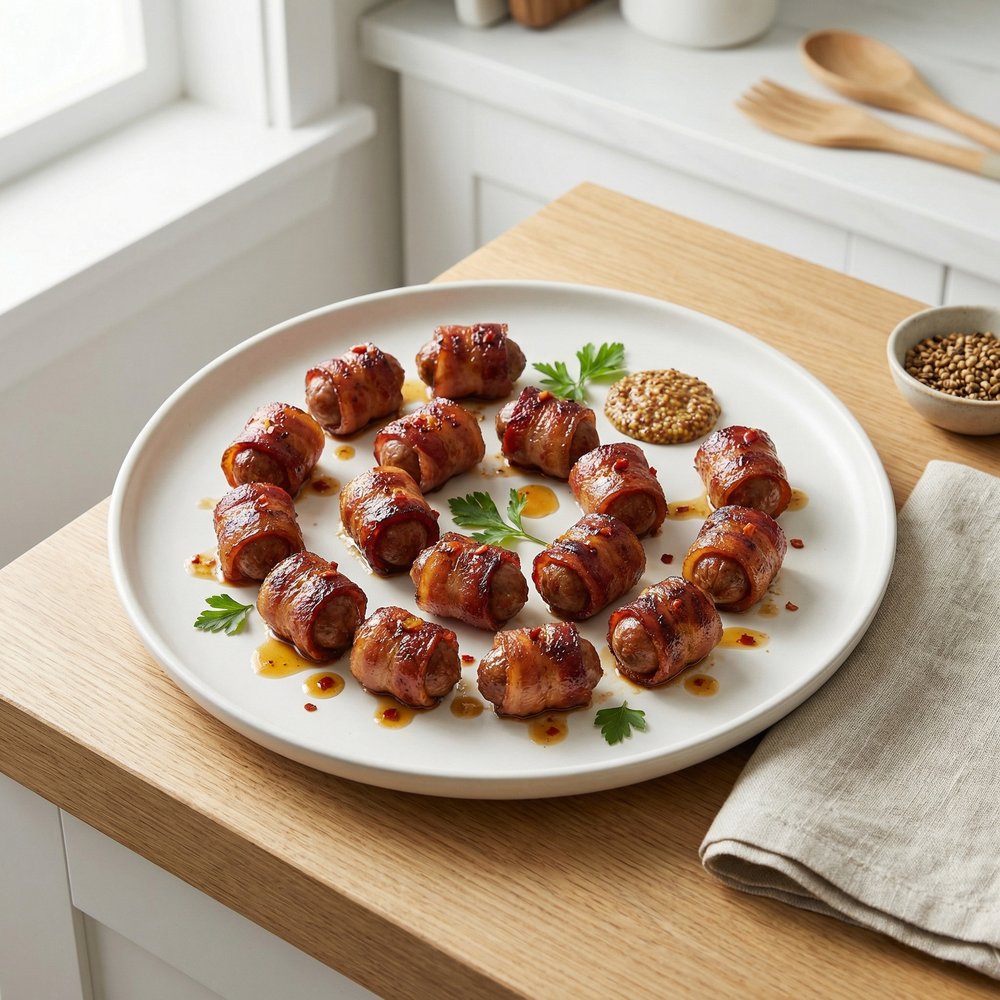 Bacon-Wrapped Bratwurst