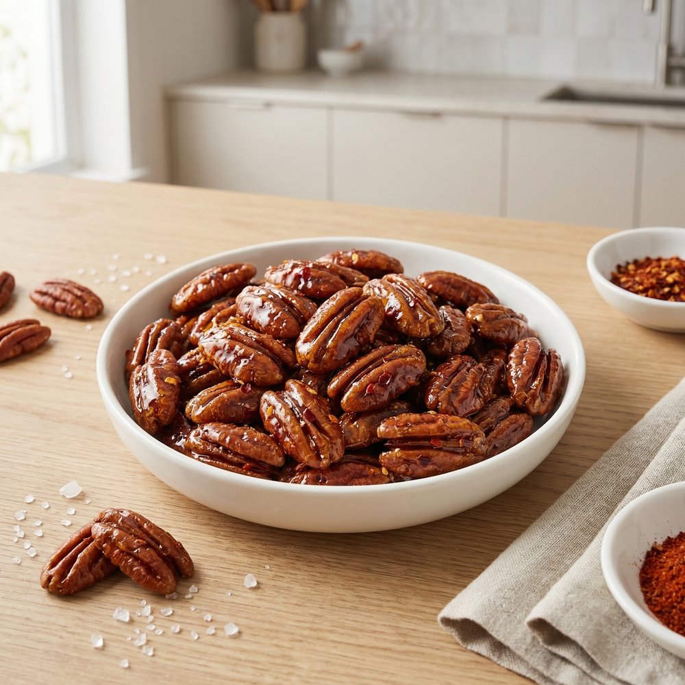 Candied Chili-Cayenne Pecans