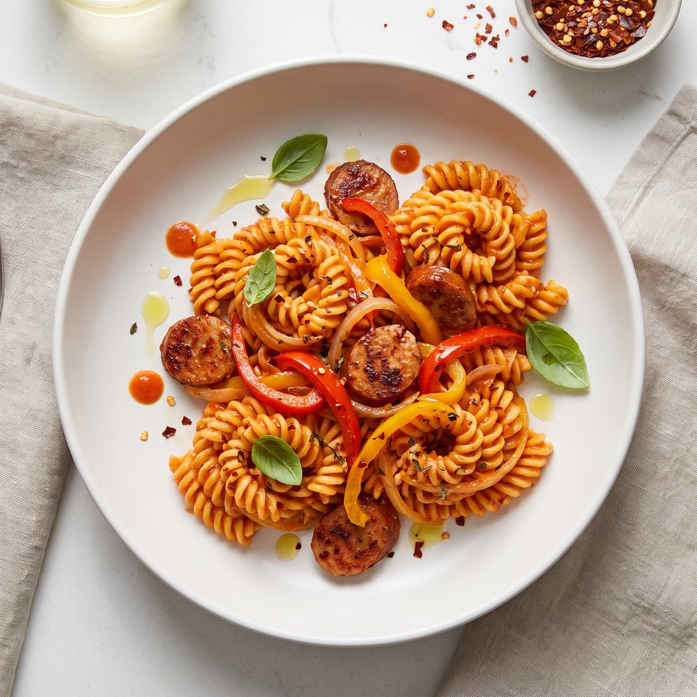 Sweet and Spicy Sausage and Pepper Pasta