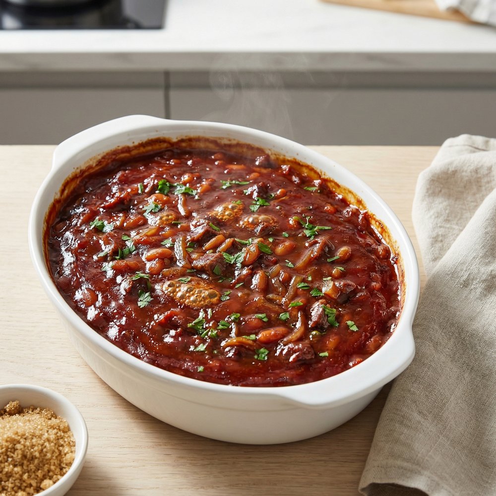 Ranch-Style Baked Beans with Ground Beef