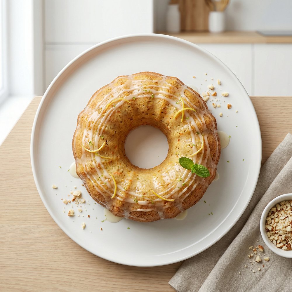 Swiss-Style Carrot and Almond Cake with Lemon Icing