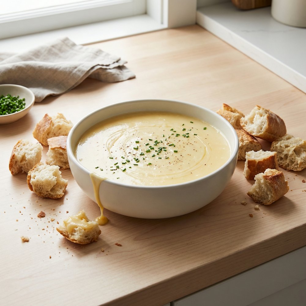 Classic Swiss-Gruyère Cheese Fondue