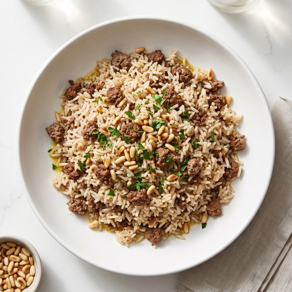 Syrian Spiced Rice with Ground Meat