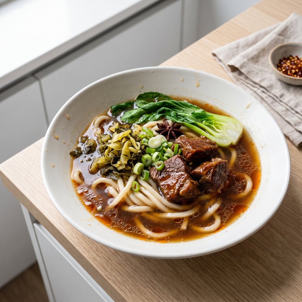 Taiwan-Style Hot Beef Noodle Bowl