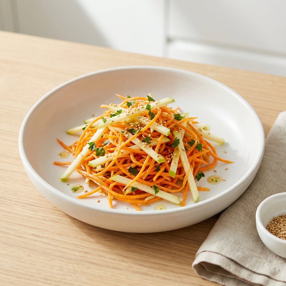 Crisp Apple and Carrot Shred Salad