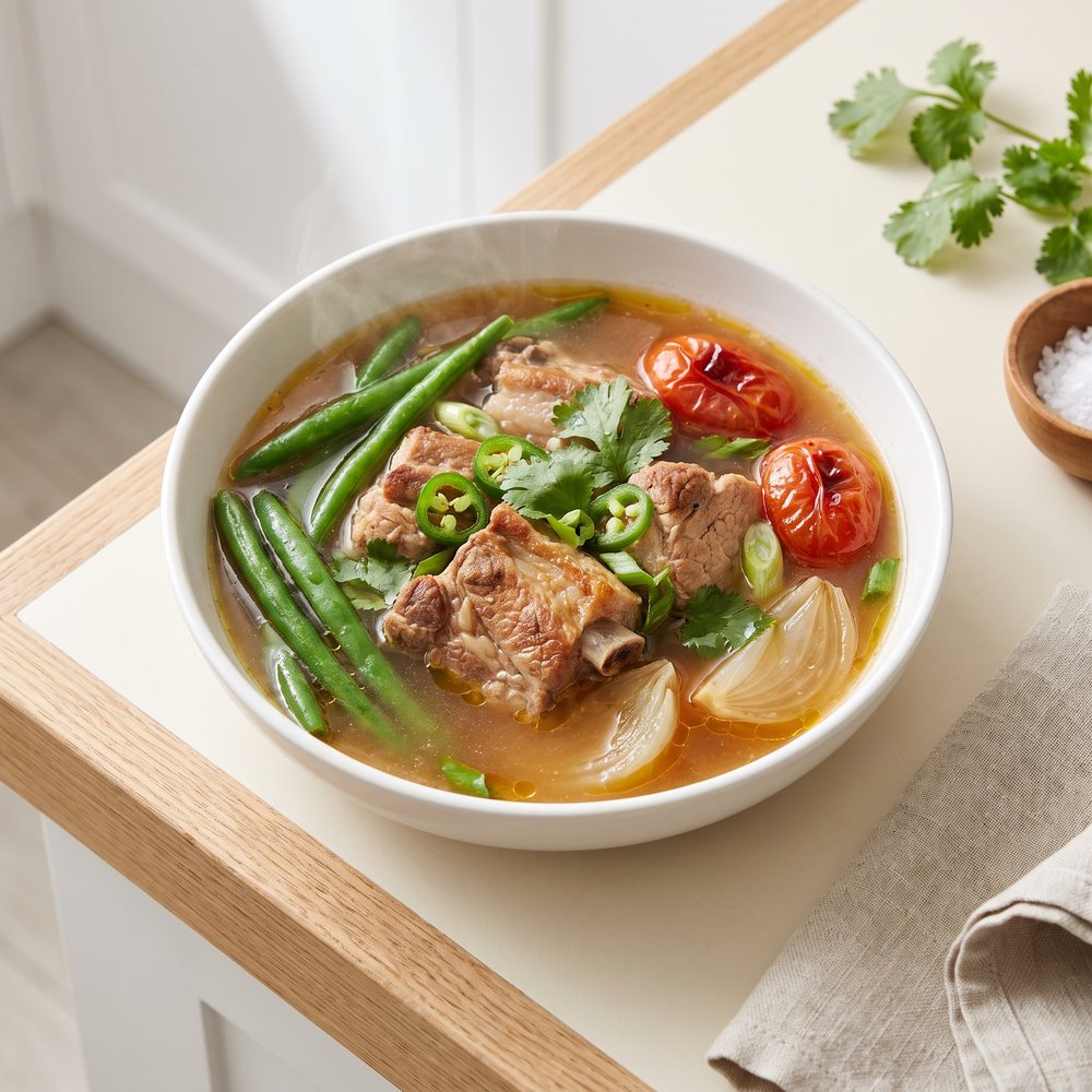 Tangy Filipino Pork Sinigang Soup