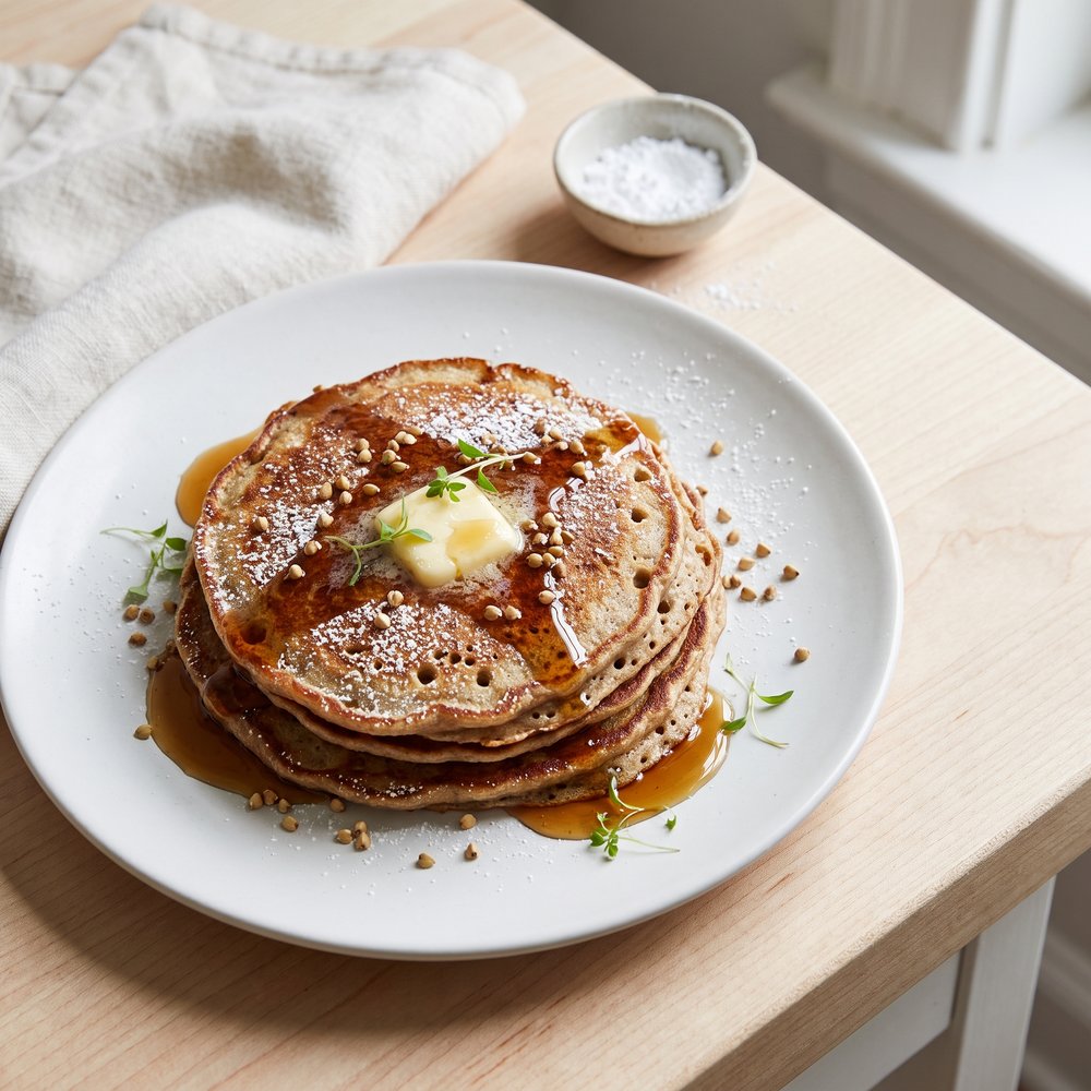 Tangy Old-Time Buckwheat Pancakes