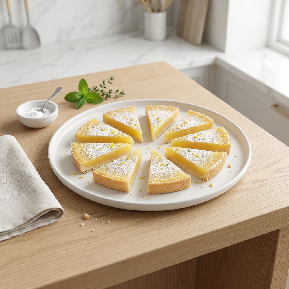 Bright Lemon Bar Triangles