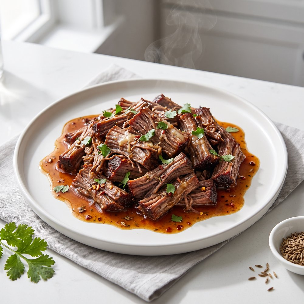 Texas-Inspired Smoked and Braised Beef Barbacoa