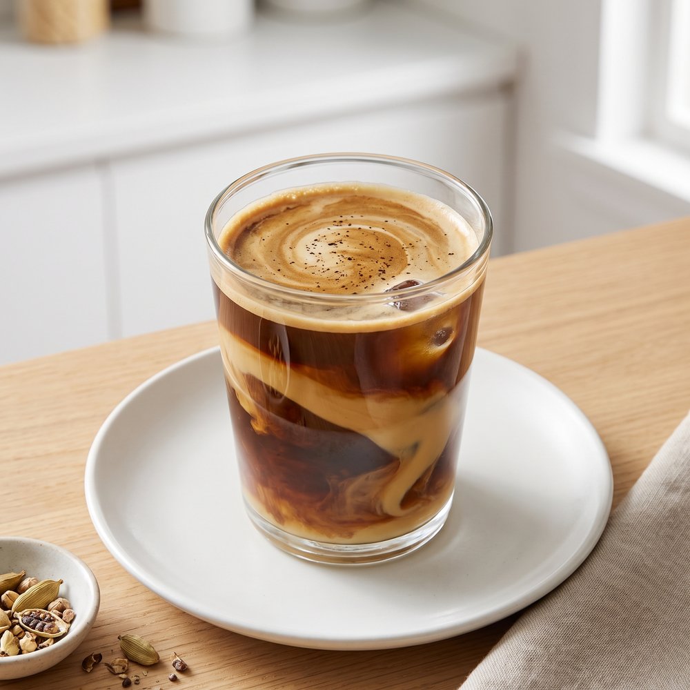 Thai Cardamom Coffee with Sweetened Condensed Milk
