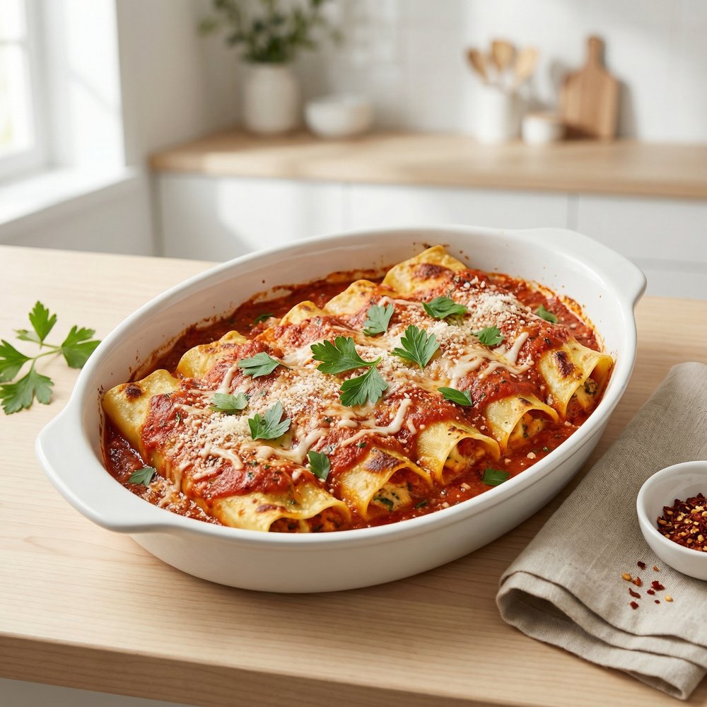 Cheese-Stuffed Manicotti
