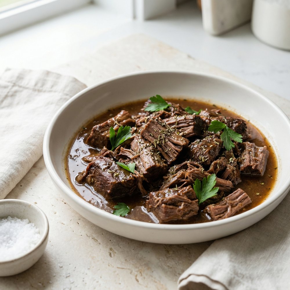 Three Packet Slow Cooker Roast