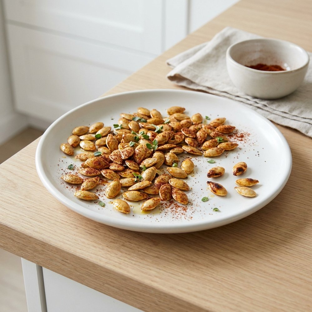 Toasty Garlic-Paprika Pumpkin Seeds